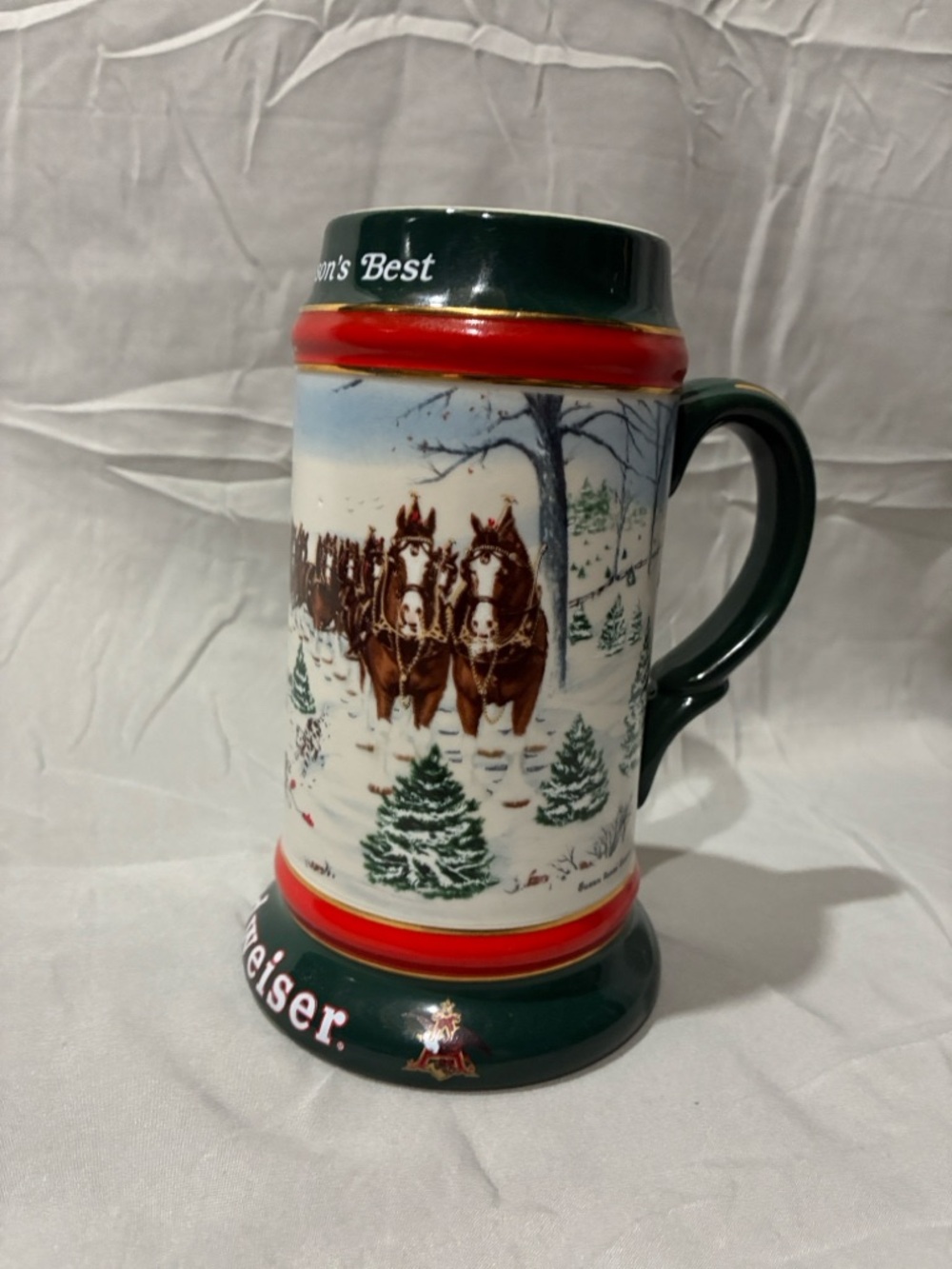 Budweiser Beer Stein 1991 Collector’s Series “The Season’s Best”